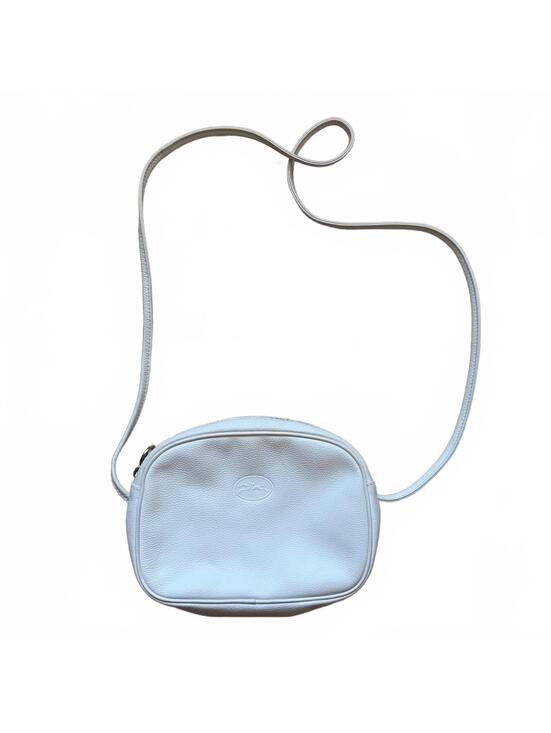 Longchamp Handbags - Longchamp Paris 1948 Pebbled Leather Crossbody Bag Purse Zip France White